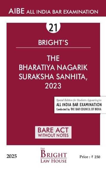 Bharatiya Nagarik Suraksha Sanhita, 2023 (English) Bare Act (Without Notes) For All India Bar Examination